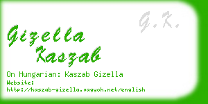 gizella kaszab business card